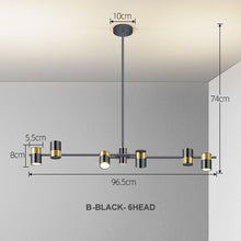 Cargar imagen en el visor de la galería, Atmosphere - B - UNIC39023365 - b - black - 6head - warm - white - 3000k