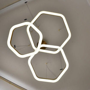 Hexagon - B - UNIC31438699 - gold - install - way - 1 - 7 - dia70cm - l - cold - white