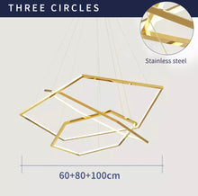 Cargar imagen en el visor de la galería, Pentagon - B - UNIC28932896 - china - 60cm80cm100cm - 3 - ring - dimmable