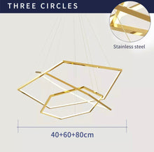 Cargar imagen en el visor de la galería, Pentagon - B - UNIC28932896 - china - 60cm80cm100cm - 3 - ring - dimmable
