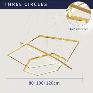 Pentagon - B - UNIC28932896 - china - 40cm60cm80cm - 3 - rings - dimmable