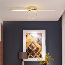 Cargar imagen en el visor de la galería, Ray - B - UNIC32423015 - gold - plated - dimmable - rc - ceiling - l1000xh200mm