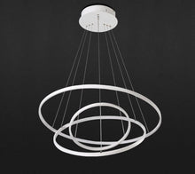 Cargar imagen en el visor de la galería, Saturno - B - UNIC7595988 - dimmable - with - remote - 40 - 60 - 80 - 3rings - white - finished