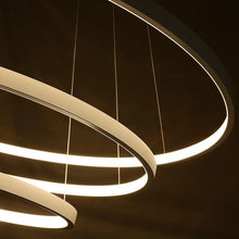 Cargar imagen en el visor de la galería, Saturno - B - UNIC7595988 - dimmable - with - remote - 40 - 60 - 80 - 3rings - white - finished