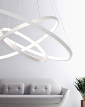 Cargar imagen en el visor de la galería, Saturno - B - UNIC7595988 - dimmable - with - remote - 20 - 40cm - 2rings - white - finished