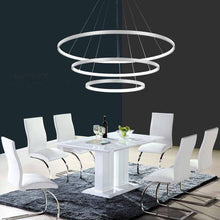 Cargar imagen en el visor de la galería, Saturno - B - UNIC7595988 - dimmable - with - remote - 40 - 60 - 80 - 3rings - white - finished