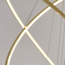 Cargar imagen en el visor de la galería, Saturno Plus - B - UNIC31497729 - gold - dia100cm - 1 - ring - cool - light - 6000k