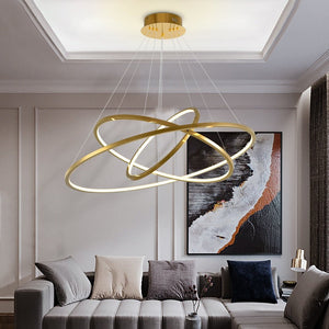 Saturno Plus - B - UNIC31497729 - gold - dia60 - 80 - 100cm3rings - cool - light - 6000k